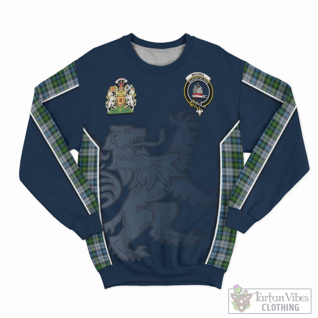 Tartan Vibes Clothing MacNeil Dress Tartan Sweater with Family Crest and Lion Rampant Vibes Sport Style