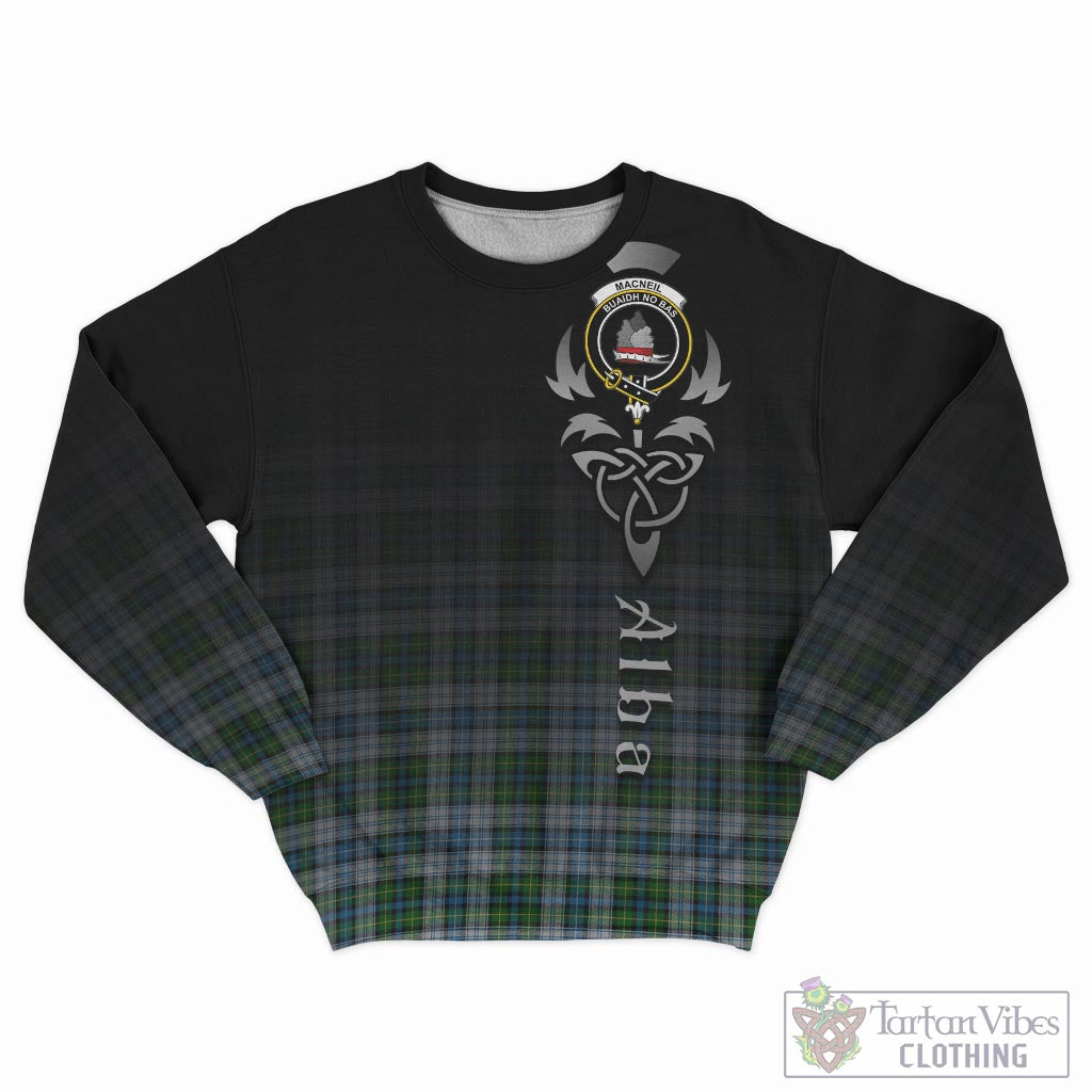 Tartan Vibes Clothing MacNeil Dress Tartan Sweatshirt Featuring Alba Gu Brath Family Crest Celtic Inspired