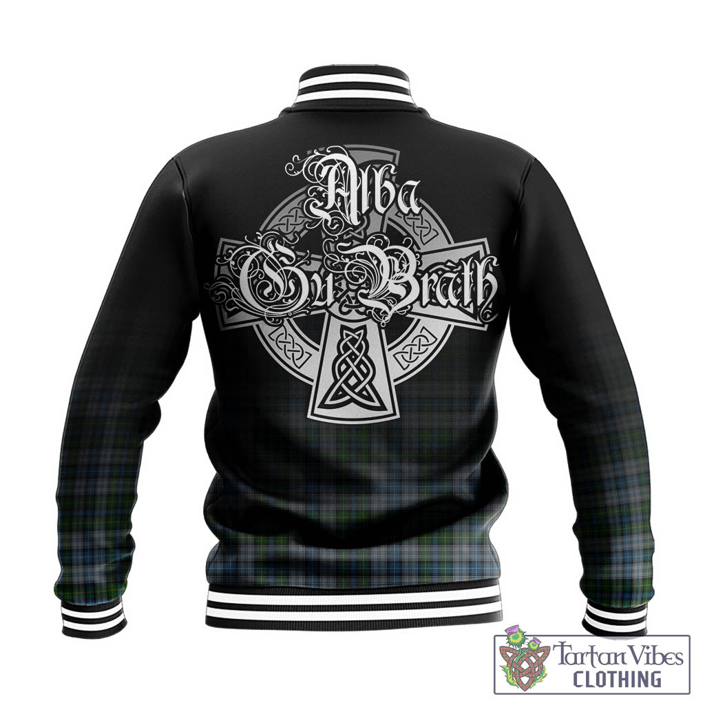 Tartan Vibes Clothing MacNeil Dress Tartan Baseball Jacket Featuring Alba Gu Brath Family Crest Celtic Inspired