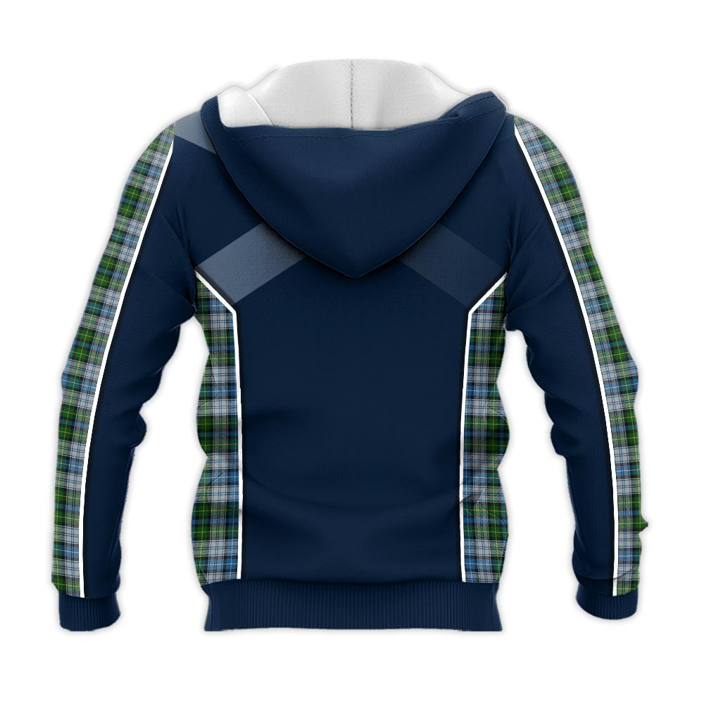 Tartan Vibes Clothing MacNeil Dress Tartan Knitted Hoodie with Family Crest and Scottish Thistle Vibes Sport Style