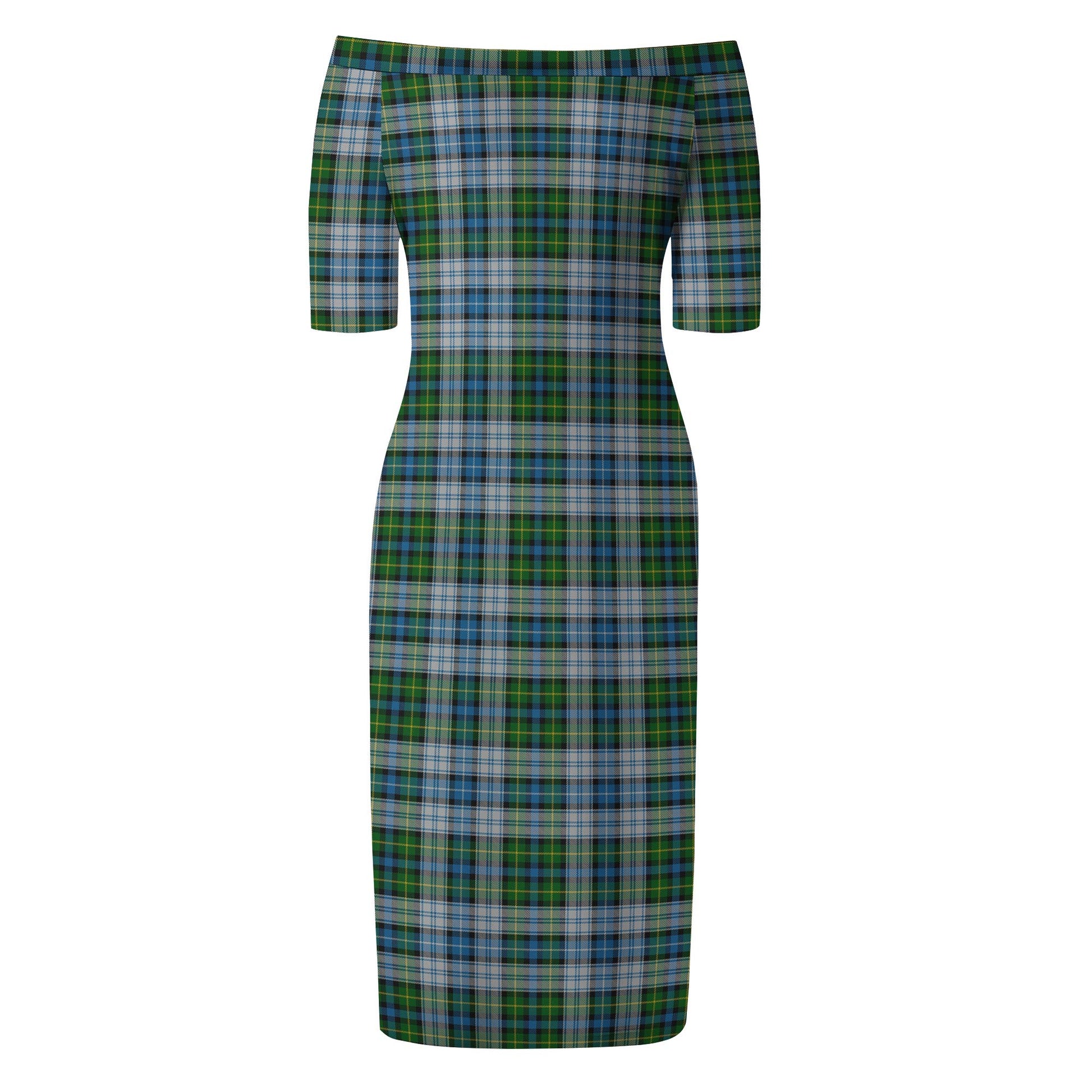 MacNeil Dress Tartan Off Shoulder Lady Dress - Tartanvibesclothing