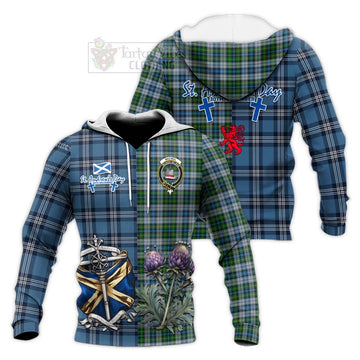 MacNeil (McNeil) Tartan Knitted Hoodie Happy St. Andrew's Day Half Tartan Style