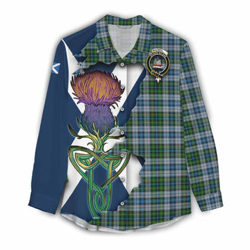 MacNeil (McNeil) Tartan Family Crest Women's Casual Shirt Scottish Thistle Celtic Inspired Female - Tartan Vibes Clothing