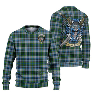 MacNeil (McNeil) Tartan Ugly Sweater with Family Crest Celtic Skull Style