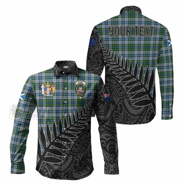 MacNeil (McNeil) Crest Tartan Long Sleeve Button Shirt with New Zealand Silver Fern Half Style