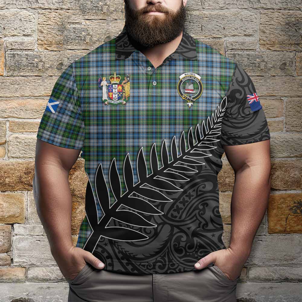 MacNeil (McNeil) Crest Tartan Polo Shirt with New Zealand Silver Fern Half Style