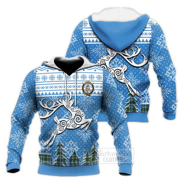 MacNeil (McNeil) Clan Christmas Knitted Hoodie Celtic Reindeer Style