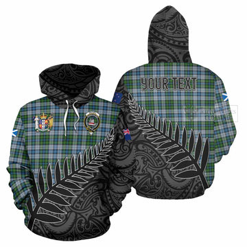 MacNeil (McNeil) Crest Tartan Hoodie with New Zealand Silver Fern Half Style