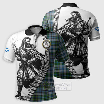 MacNeil (McNeil) Tartan Clan Crest Polo Shirt with Highlander Warrior Celtic Style