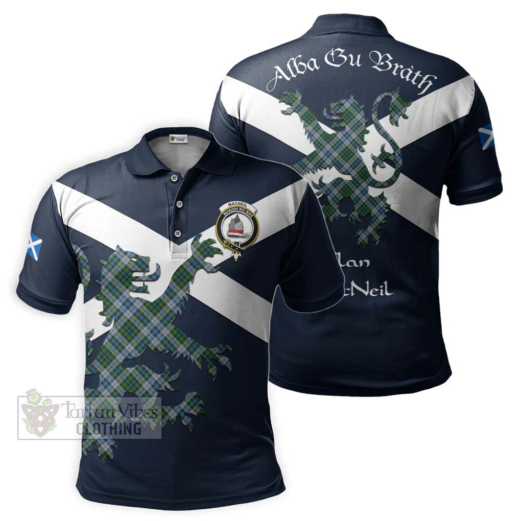 Tartan Vibes Clothing MacNeil (McNeil) Tartan Lion Rampant Polo Shirt – Proudly Display Your Heritage with Alba Gu Brath and Clan Name