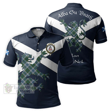 MacNeil (McNeil) Tartan Lion Rampant Polo Shirt Proudly Display Your Heritage with Alba Gu Brath and Clan Name