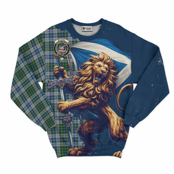 MacNeil (McNeil) Tartan Family Crest Sweatshirt with Scottish Majestic Lion