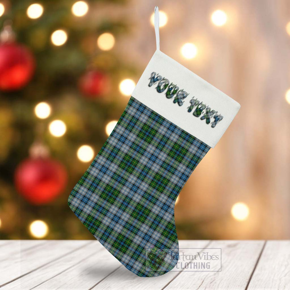 Tartan Vibes Clothing MacNeil (McNeil) Tartan Christmas Stocking with Personalized Text