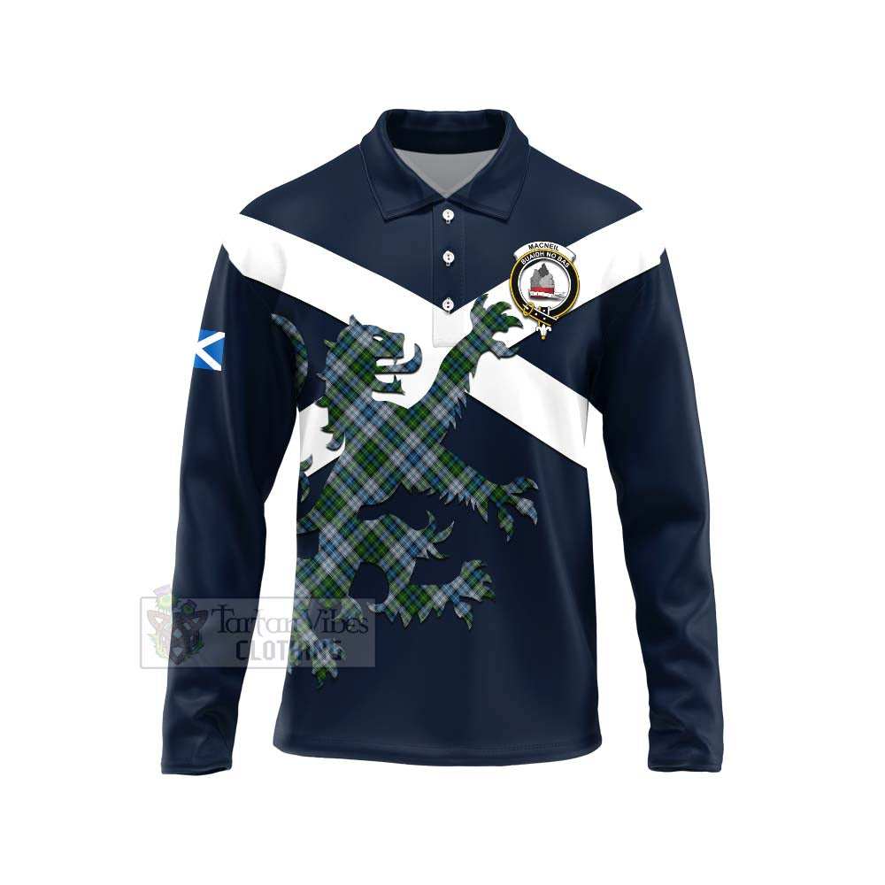 Tartan Vibes Clothing MacNeil (McNeil) Tartan Lion Rampant Long Sleeve Polo Shirt – Proudly Display Your Heritage with Alba Gu Brath and Clan Name