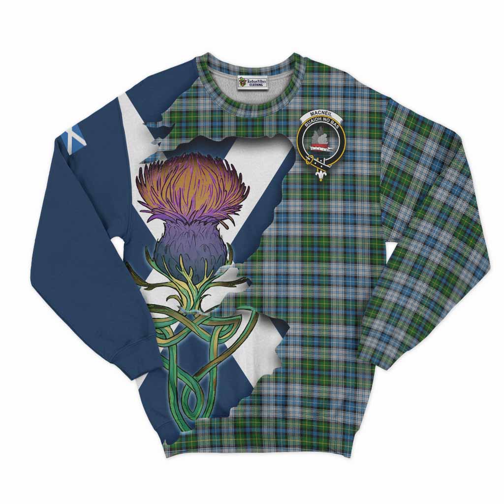 MacNeil (McNeil) Tartan Family Crest Sweatshirt Scottish Thistle Celtic Inspired Unisex - Tartan Vibes Clothing