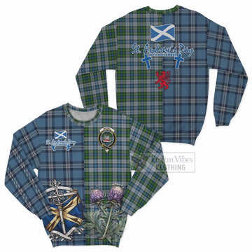 MacNeil (McNeil) Tartan Sweatshirt Happy St. Andrew's Day Half Tartan Style