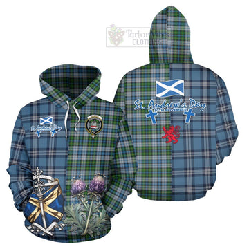 MacNeil (McNeil) Tartan Hoodie Happy St. Andrew's Day Half Tartan Style