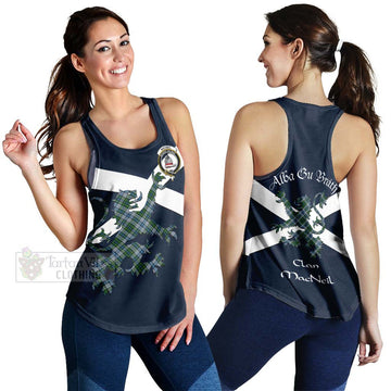 MacNeil (McNeil) Tartan Lion Rampant Women's Racerback Tanks  Proudly Display Your Heritage with Alba Gu Brath and Clan Name