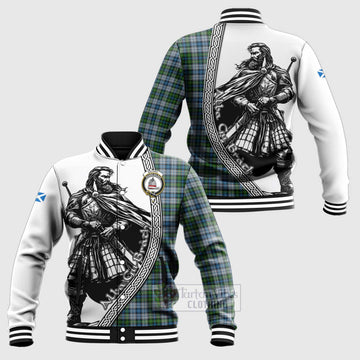 MacNeil (McNeil) Tartan Clan Crest Baseball Jacket with Highlander Warrior Celtic Style