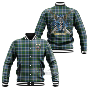 MacNeil (McNeil) Tartan Baseball Jacket with Family Crest Celtic Skull Style