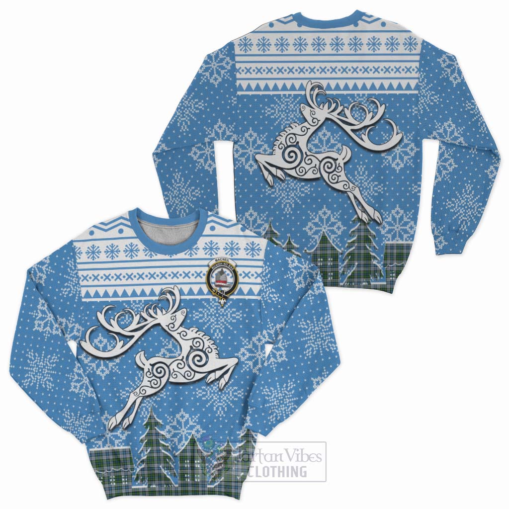 MacNeil (McNeil) Clan Christmas Sweatshirt Celtic Reindeer Style Unisex - Tartan Vibes Clothing