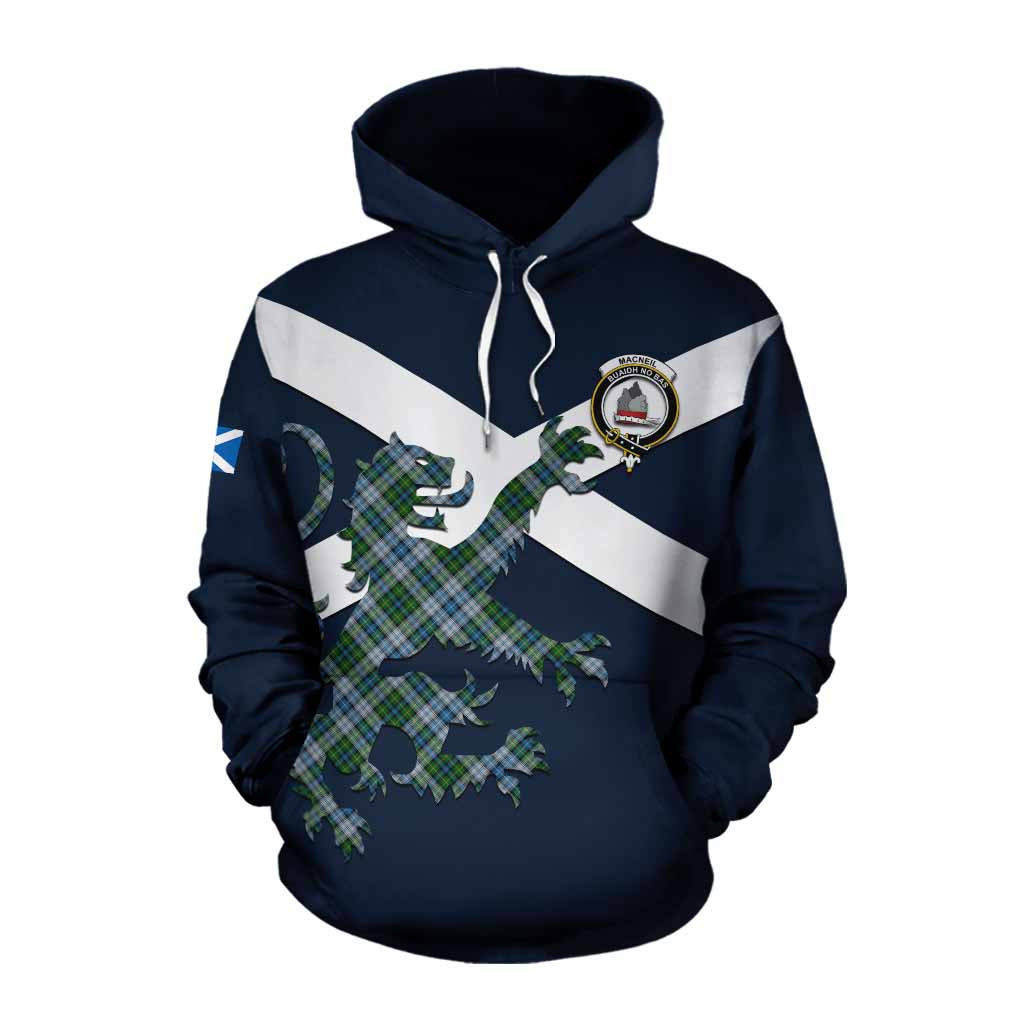 Tartan Vibes Clothing MacNeil (McNeil) Tartan Lion Rampant Cotton Hoodie Proudly Display Your Heritage with Alba Gu Brath and Clan Name