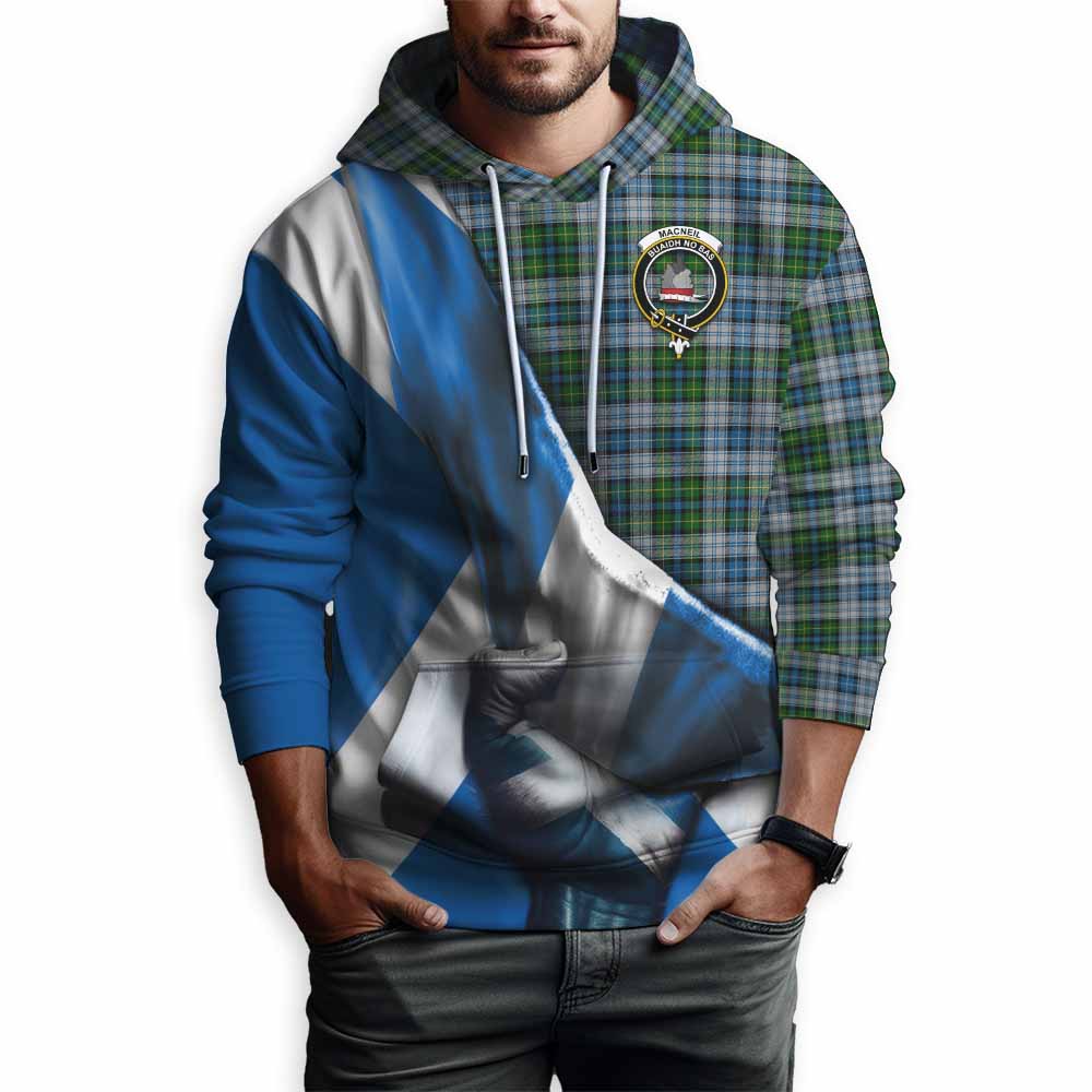 Tartan Vibes Clothing MacNeil (McNeil) Tartan Hoodie with Family Crest Scotland Patriotic Style