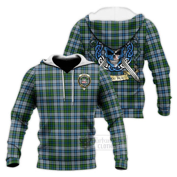 MacNeil (McNeil) Tartan Knitted Hoodie with Family Crest Celtic Skull Style