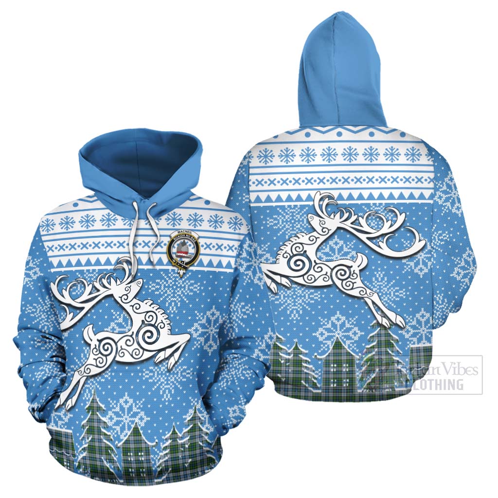 Tartan Vibes Clothing MacNeil (McNeil) Clan Christmas Hoodie Celtic Reindeer Style