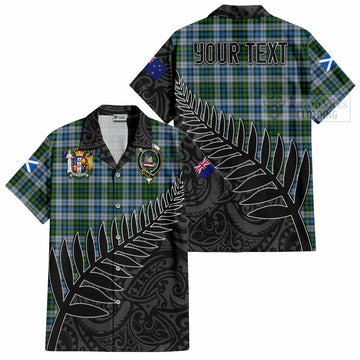 MacNeil (McNeil) Crest Tartan Short Sleeve Button Shirt with New Zealand Silver Fern Half Style