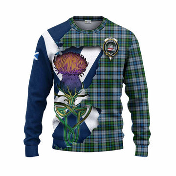 MacNeil (McNeil) Tartan Family Crest Knitted Sweater Scottish Thistle Celtic Inspired Unisex - Tartan Vibes Clothing