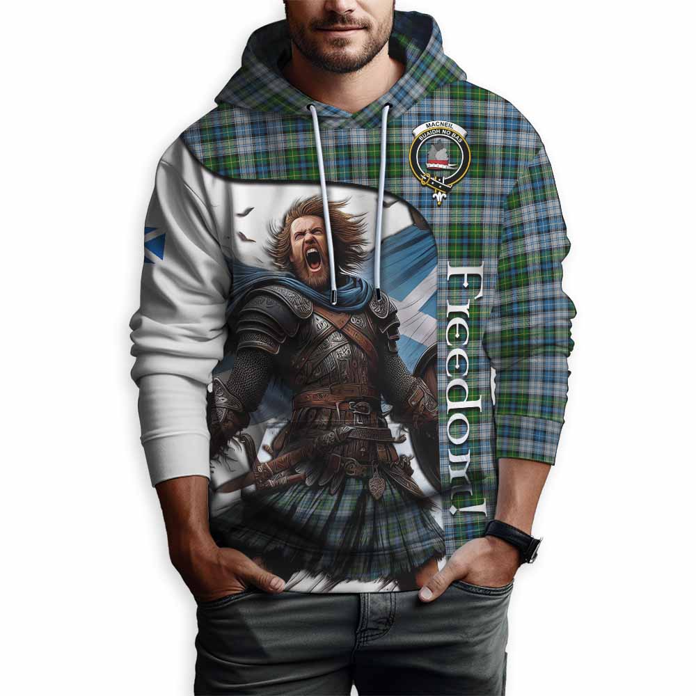 Tartan Vibes Clothing MacNeil (McNeil) Crest Tartan Hoodie Inspired by the Freedom of Scottish Warrior