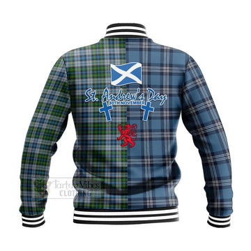 MacNeil (McNeil) Tartan Baseball Jacket Happy St. Andrew's Day Half Tartan Style