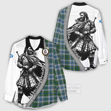 MacNeil (McNeil) Tartan Clan Crest Women's Casual Shirt with Highlander Warrior Celtic Style