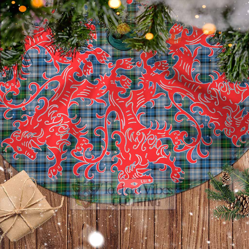 Tartan Vibes Clothing MacNeil (McNeil) Tartan Christmas Tree Skirt Lion Rampant Style