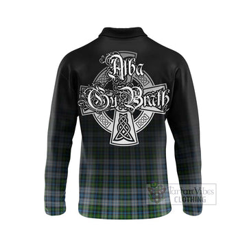 MacNeil (McNeil) Tartan Long Sleeve Polo Shirt Featuring Alba Gu Brath Family Crest Celtic Inspired