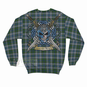 MacNeil (McNeil) Tartan Sweatshirt with Family Crest Celtic Skull Style