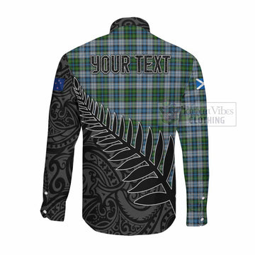 MacNeil (McNeil) Crest Tartan Long Sleeve Button Shirt with New Zealand Silver Fern Half Style