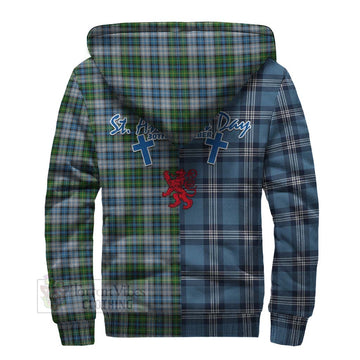 MacNeil (McNeil) Tartan Sherpa Hoodie Happy St. Andrew's Day Half Tartan Style