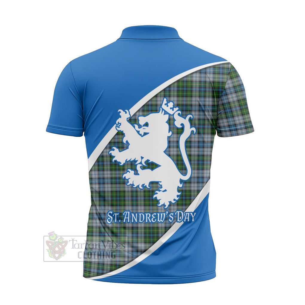 Tartan Vibes Clothing MacNeil (McNeil) Family Crest Tartan Zipper Polo Shirt Celebrate Saint Andrew's Day in Style