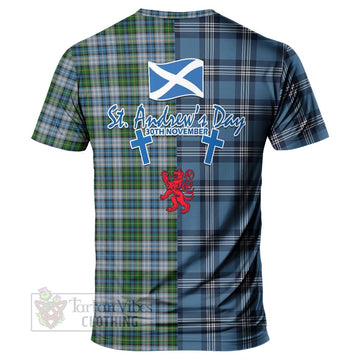 MacNeil (McNeil) Tartan T-Shirt Happy St. Andrew's Day Half Tartan Style