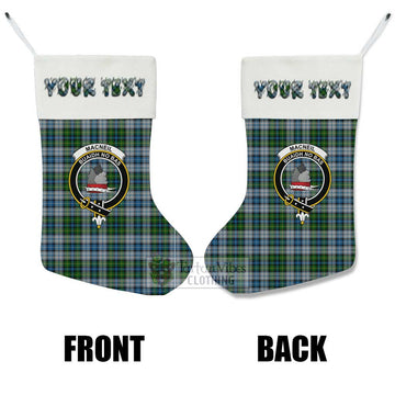 MacNeil (McNeil) Tartan Family Crest Christmas Stocking with Personalized Text