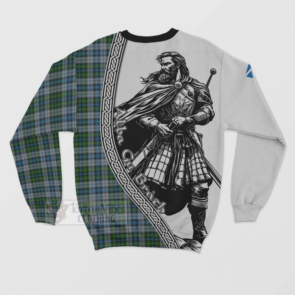 Tartan Vibes Clothing MacNeil (McNeil) Tartan Clan Crest Sweatshirt with Highlander Warrior Celtic Style