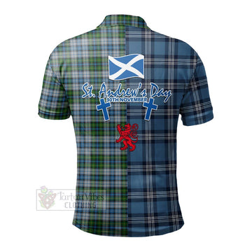 MacNeil (McNeil) Tartan Polo Shirt Happy St. Andrew's Day Half Tartan Style