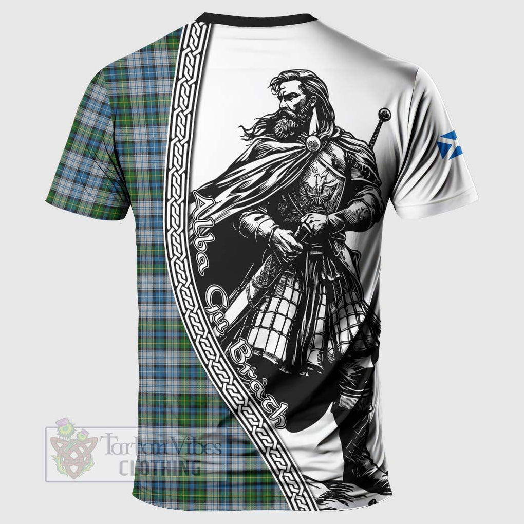 Tartan Vibes Clothing MacNeil (McNeil) Tartan Clan Crest T-Shirt with Highlander Warrior Celtic Style