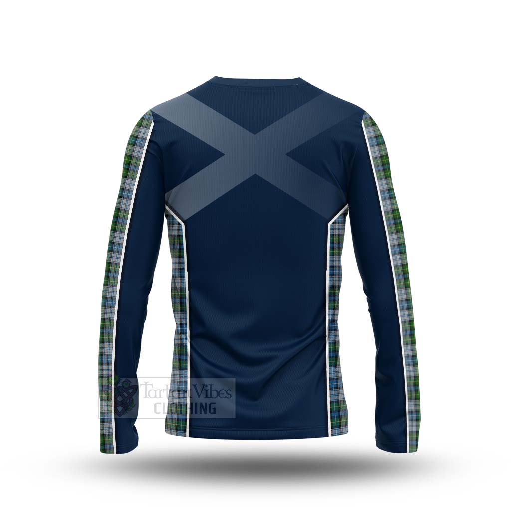 Tartan Vibes Clothing MacNeil (McNeil) Tartan Long Sleeve T-Shirt with Family Crest and Scottish Thistle Vibes Sport Style