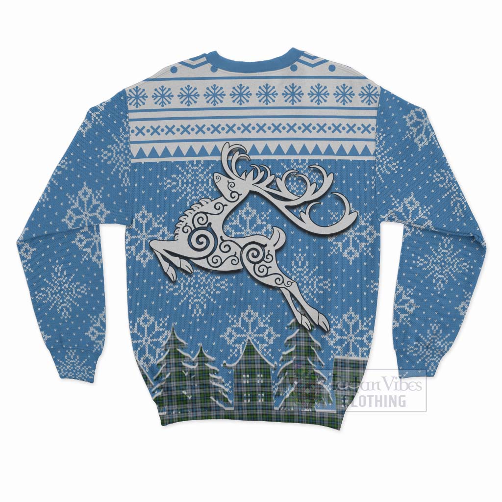 MacNeil (McNeil) Clan Christmas Sweatshirt Celtic Reindeer Style - Tartan Vibes Clothing