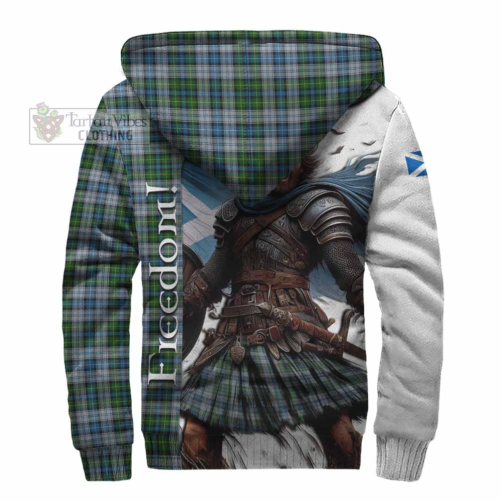 Tartan Vibes Clothing MacNeil (McNeil) Crest Tartan Sherpa Hoodie Inspired by the Freedom of Scottish Warrior