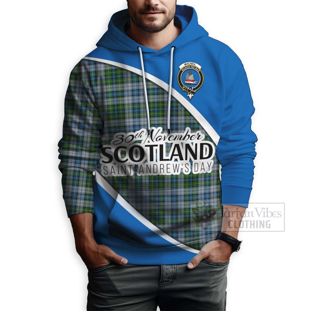 Tartan Vibes Clothing MacNeil (McNeil) Family Crest Tartan Hoodie Celebrate Saint Andrew's Day in Style