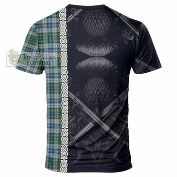 MacNeil (McNeil) Tartan T-Shirt with Family Crest Cross Sword Thistle Celtic Vibes